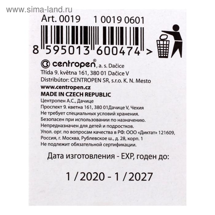 Картриджи для перьевых ручек Centropen 0019/06, 6 штук, чернила синие Картриджи для перьевых ручек Centropen 0019/06, 6 штук, чернила синие