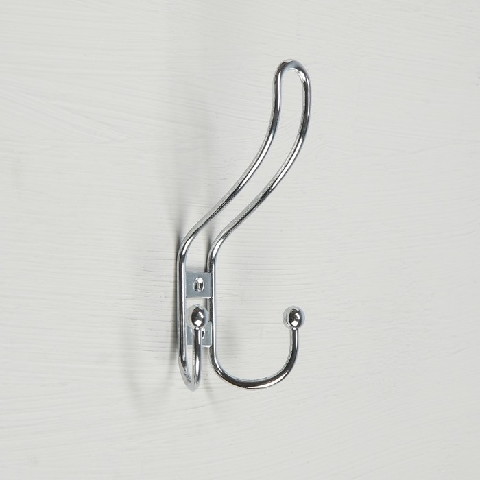 Крючок мебельный ТУНДРА TKT002, трехрожковый, хром Крючок мебельный ТУНДРА TKT002, трехрожковый, хром