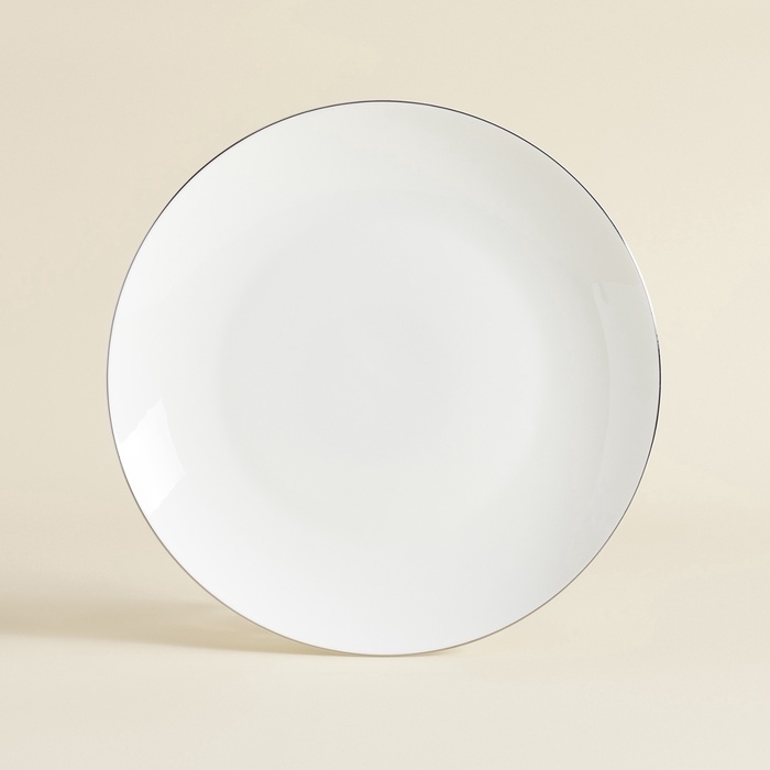 Тарелки SL Home «Каскарон», d=20 см, набор 2 шт, костяной фарфор, белые