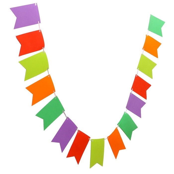 Гирлянда «Флажки» длина — 2,5 м Гирлянда «Флажки» длина — 2,5 м