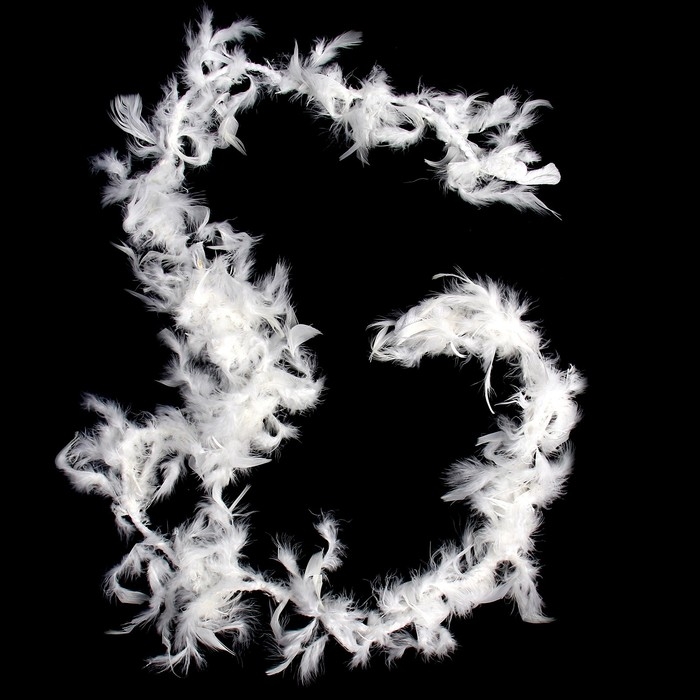 Карнавальный шарф, 1,8 метра, цвет белый Карнавальный шарф, 1,8 метра, цвет белый