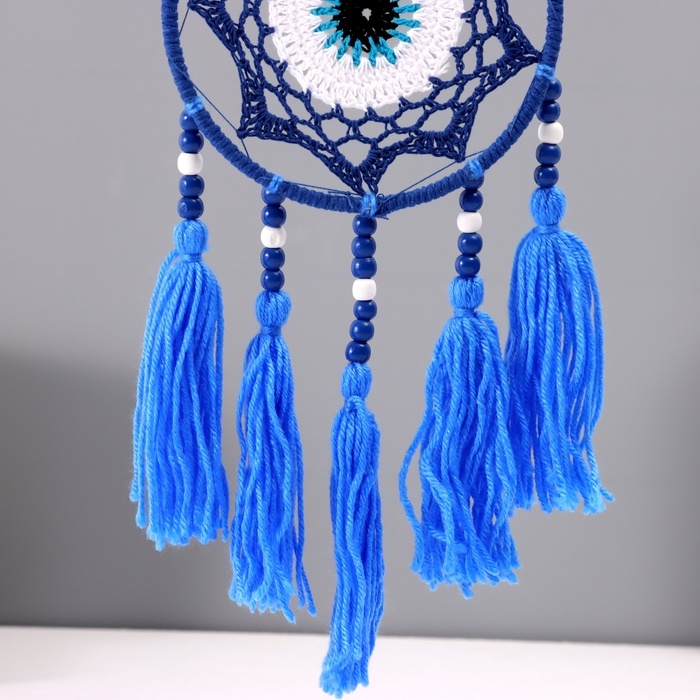 Ловец снов от сглаза "Синее солнца" 16х37 см