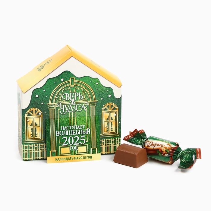 Конфеты в коробке письме  Конфеты в коробке письме "Верь в чудеса", 30 г