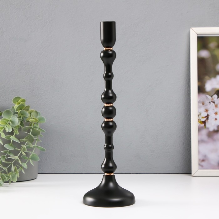 Подсвечник металл на 1 свечу d=2 см Подсвечник металл на 1 свечу d=2 см "Массара" 9х9х30,5 см