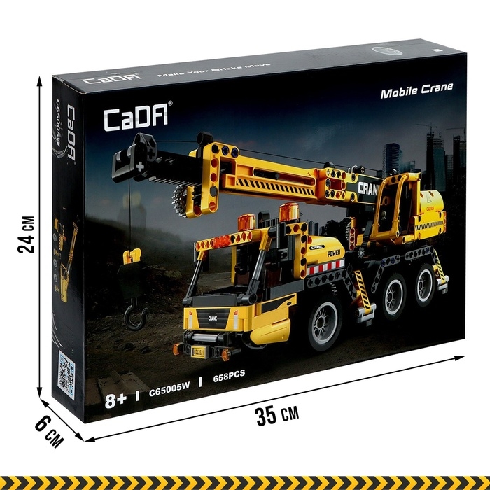 Конструктор техно «Мобильный кран», 658 деталей Конструктор техно «Мобильный кран», 658 деталей