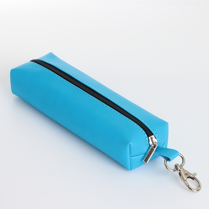 Ключница на молнии, длина 16 см, кольцо, карабин, цвет голубой Ключница на молнии, длина 16 см, кольцо, карабин, цвет голубой