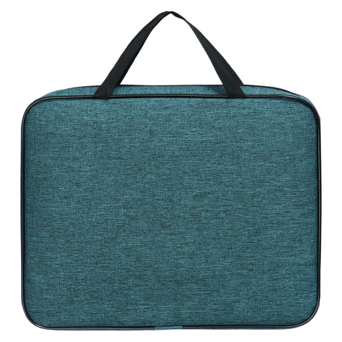 Папка с ручками А4, 350 х 270 х 60 мм, текстильная, Офис Премиум ПДМ-111 Папка с ручками А4, 350 х 270 х 60 мм, текстильная, Офис Премиум ПДМ-111 "Аквамарин"