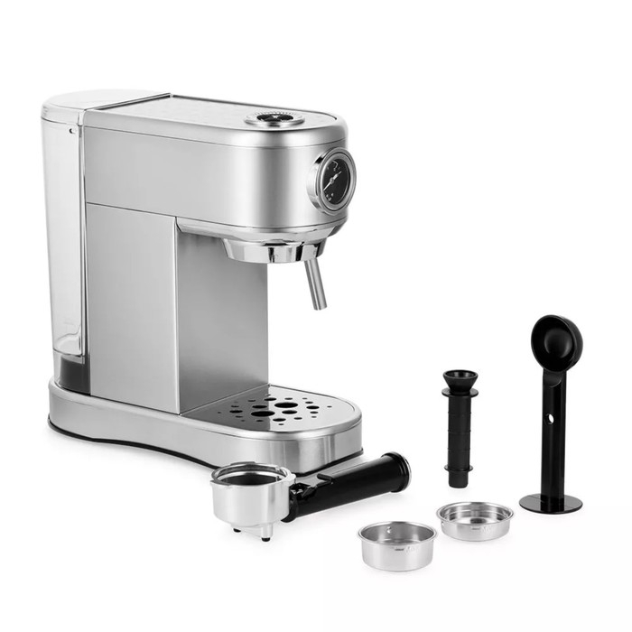 Кофеварка Kitfort КТ-7193, рожковая, 1450 Вт, 1 л, капучинатор, серебристая Кофеварка Kitfort КТ-7193, рожковая, 1450 Вт, 1 л, капучинатор, серебристая