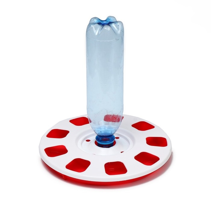 Поилка для домашней птицы, под банку и бутылку, d = 220 мм, МИКС Поилка для домашней птицы, под банку и бутылку, d = 220 мм, МИКС