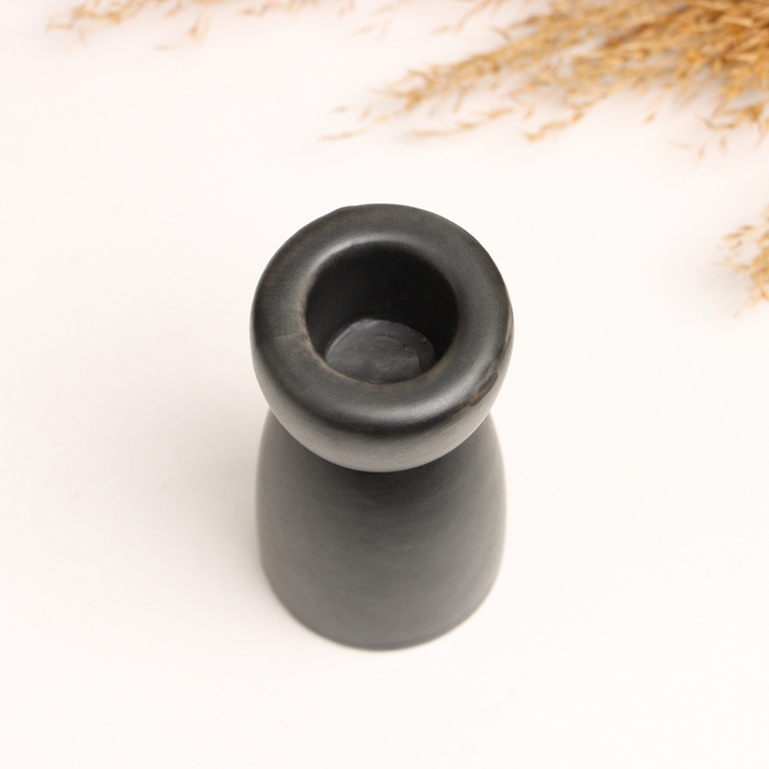 Подсвечник Подсвечник "Лунд" черный глянец, 4х4х8см