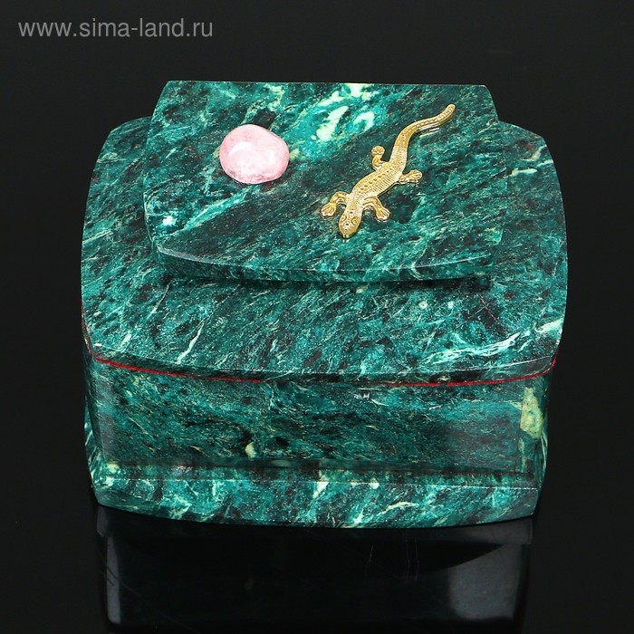 Ларец Ларец "Ящерка" 12,5х8х8,5 см, змеевик