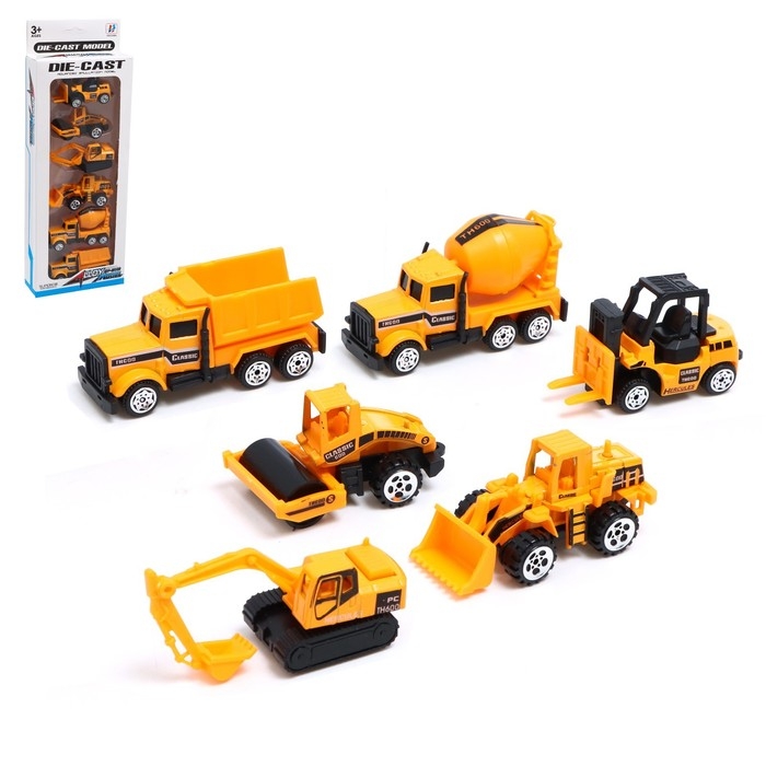 Набор металлических машин «Строительная техника», 6 шт. Набор металлических машин «Строительная техника», 6 шт.