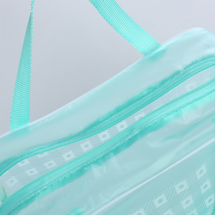 Косметичка на молнии, цвет зелёный