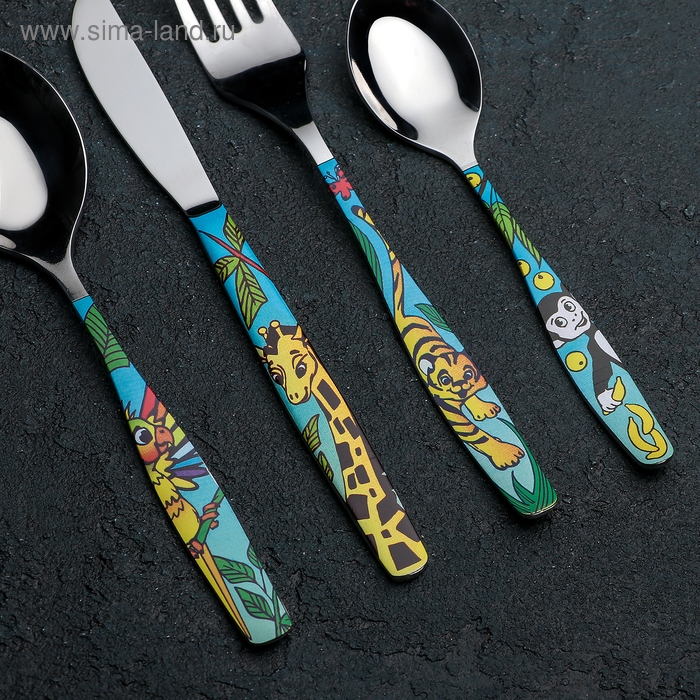 Набор 4-х предметный «Джунгли», (М43), с деколью в картонной коробке с прозрачной крышкой Набор 4-х предметный «Джунгли», (М43), с деколью в картонной коробке с прозрачной крышкой