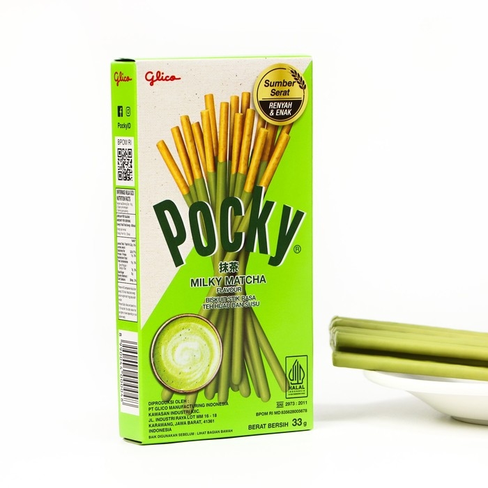Палочки поки Pocky GLICO Палочки поки Pocky GLICO "Зелёный чай" в белом шоколаде, 33 г