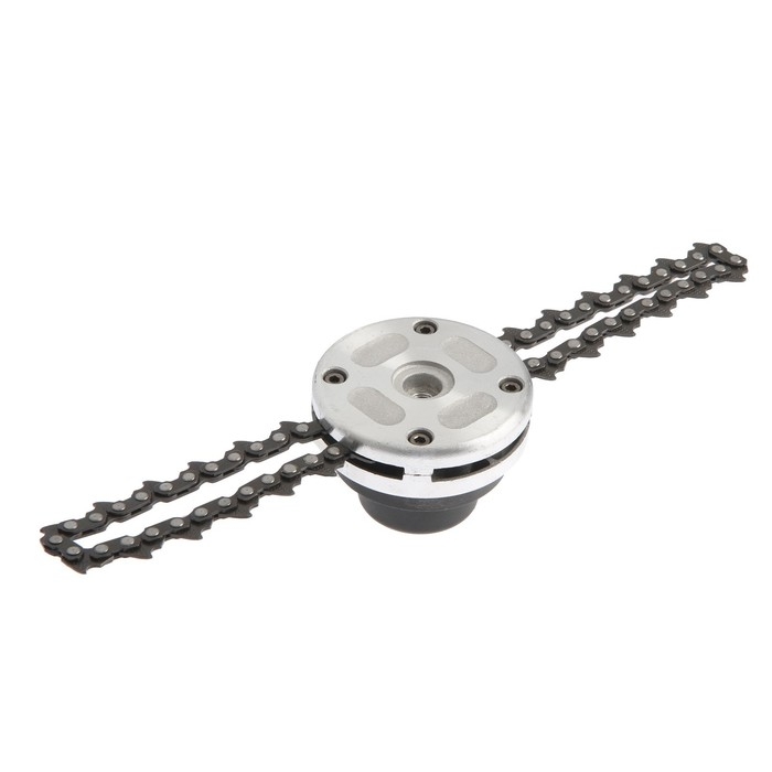 Катушка для триммера с цепью ТУНДРА, алюминиевый корпус, М10 х 1.25 левая Катушка для триммера с цепью ТУНДРА, алюминиевый корпус, М10 х 1.25 левая