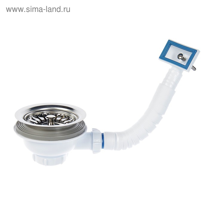 Выпуск Aquant, 3 1/2 Выпуск Aquant, 3 1/2" х 40 мм, с металлической решеткой d=115 мм, с прямоугольным переливом