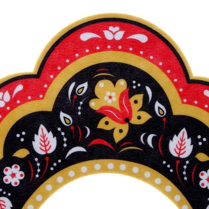 Карнавальный кокошник «Русская красавица» из фетра, с нанесением Карнавальный кокошник «Русская красавица» из фетра, с нанесением