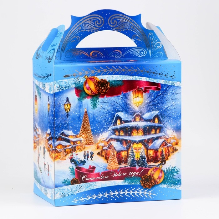 Новый год. Коробка подарочная новогодняя Ларец Новогодний вечер 18,2 х 11,5 х 26 см. Новый год. Коробка подарочная новогодняя Ларец Новогодний вечер 18,2 х 11,5 х 26 см.