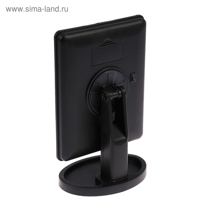 Зеркало Luazon KZ-06, подсветка, 26.5×16×12 см, 4хАА, 22 диода, сенсорная кнопка, черное Зеркало Luazon KZ-06, подсветка, 26.5×16×12 см, 4хАА, 22 диода, сенсорная кнопка, черное