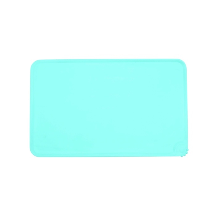 Коврик силиконовый под миску, 47 х 30 см, бирюзовый Коврик силиконовый под миску, 47 х 30 см, бирюзовый