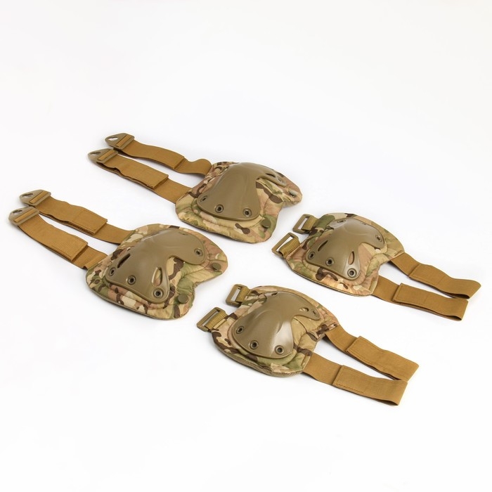 Набор Набор "Elimination game", 2 наколенника, 2 налокотника, хаки