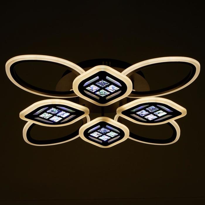 Люстра с ПДУ 1162/8CF LED 160Вт 3000-6000К диммер кофе 70х70х10 см BayerLux