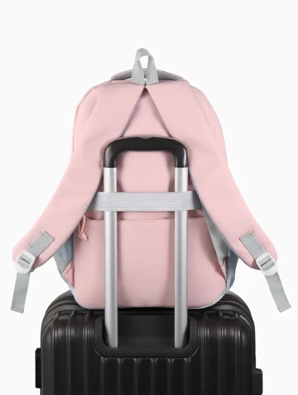 Рюкзак школьный, с кошельком, для девочки, 32&times;14&times;46 см, розовый