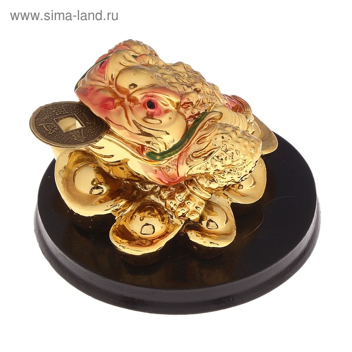 Нэцкэ золото Нэцкэ золото "Жаба на слитках" 7,5 х 6 х 5,5 см