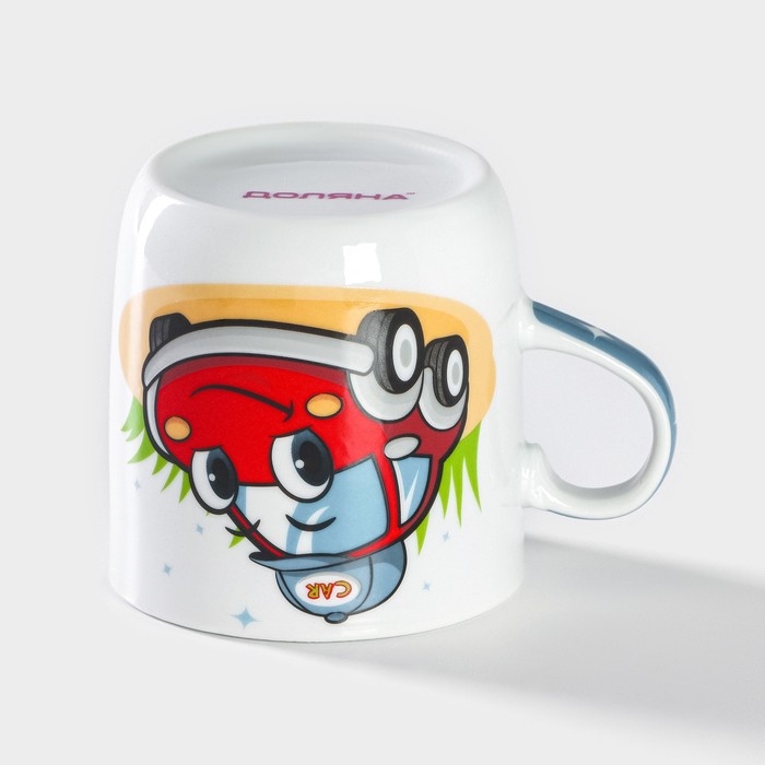 Кружка керамическая Доляна «Машинка», 230 мл, цвет белый Кружка керамическая Доляна «Машинка», 230 мл, цвет белый