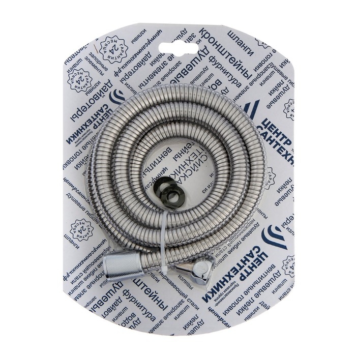 Душевой шланг  Душевой шланг "Центр Сантехники", 1/2", 175 см, конусная гайка, нержавеющая сталь