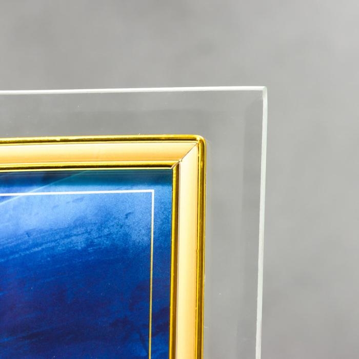 Фоторамка стекло  Фоторамка стекло "GT 184/-G" 10х15 см, вертикаль, с золотом