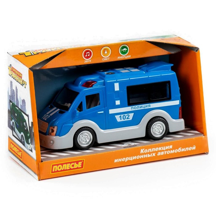 Автомобиль «Полиция» инерционный, со светом и звуком, МИКС Автомобиль «Полиция» инерционный, со светом и звуком, МИКС