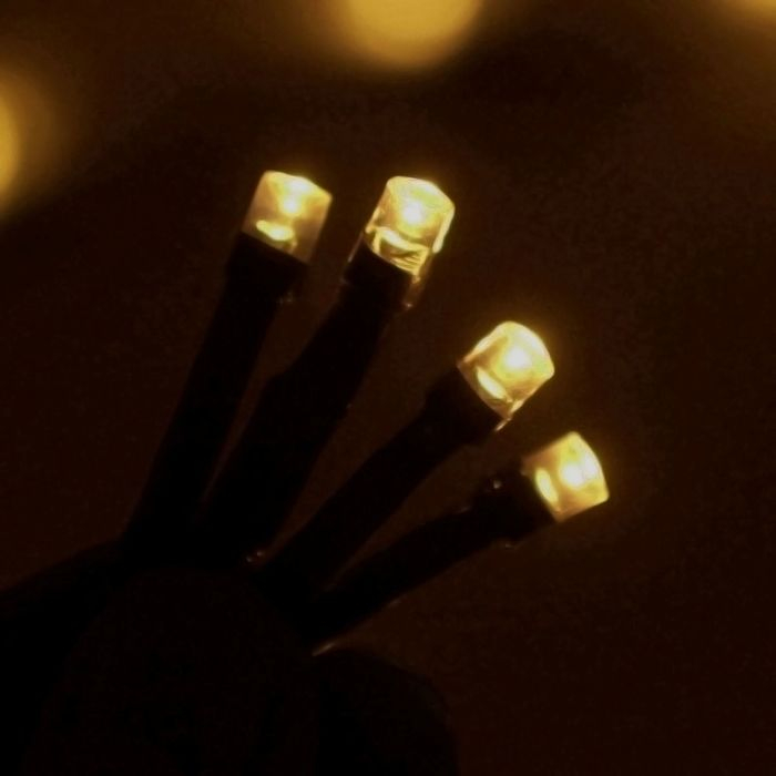 Гирлянда «Нить» 10 м, IP44, УМС, тёмная нить, 100 LED, свечение жёлтое, 220 В Гирлянда «Нить» 10 м, IP44, УМС, тёмная нить, 100 LED, свечение жёлтое, 220 В