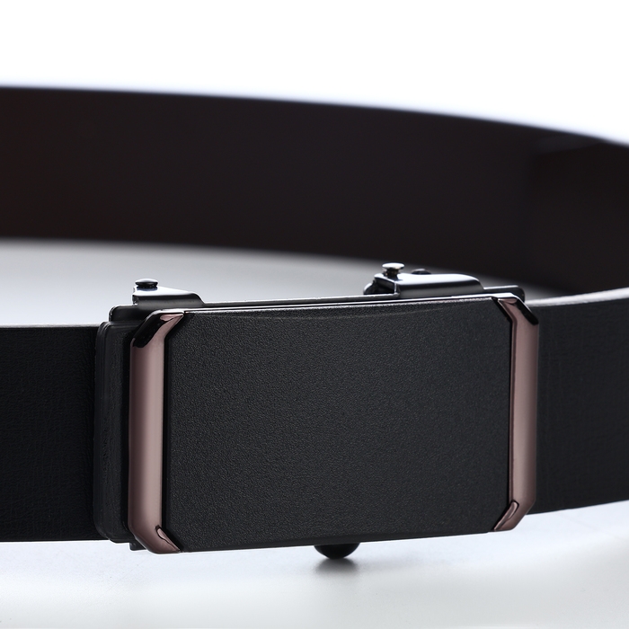 Ремень мужской, ширина 3,5 см, пряжка автомат, цвет чёрный Ремень мужской, ширина 3,5 см, пряжка автомат, цвет чёрный