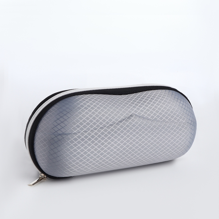 Футляр для очков на молнии, длина 17 см, цвет серый Футляр для очков на молнии, длина 17 см, цвет серый