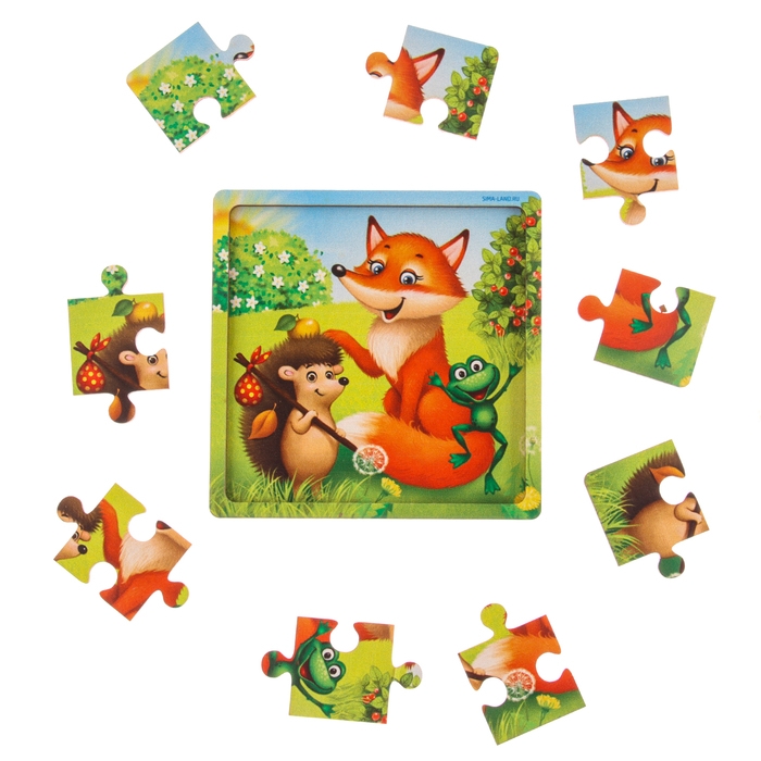 Пазл «Лесные зверята», 9 деталей Пазл «Лесные зверята», 9 деталей