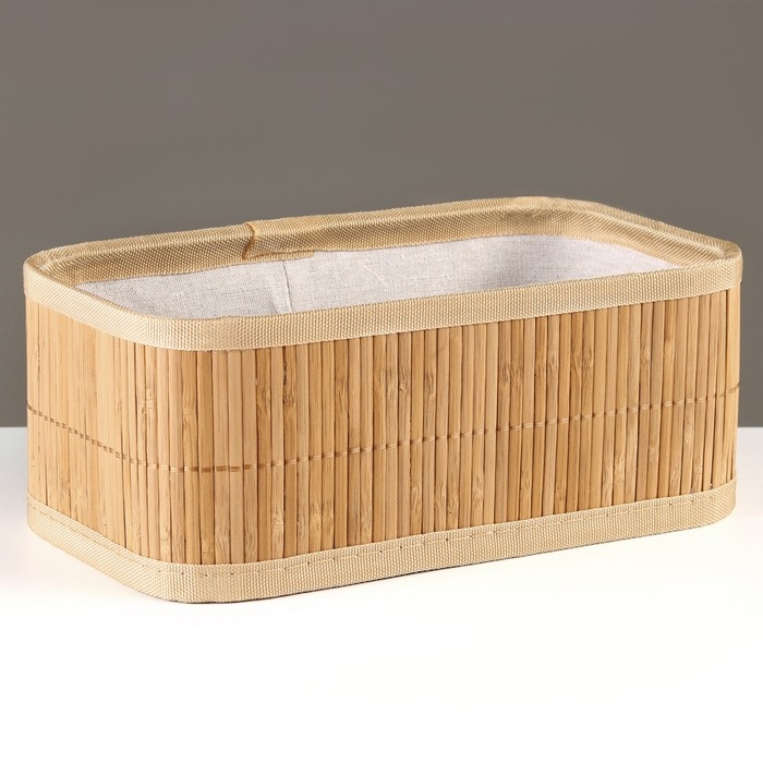Корзина стеллажная Корзина стеллажная "Бамбук", 25 х 15 х 10 см, бамбук