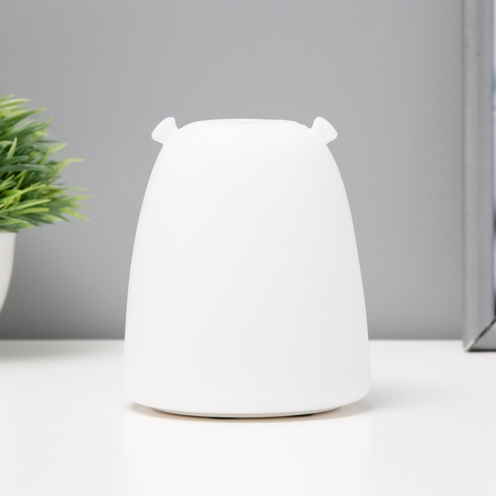 Ночник Ночник "Антистресс мякиш мишка" LED RGB от батареек 3ААА 9х9х10,5 см RISALUX