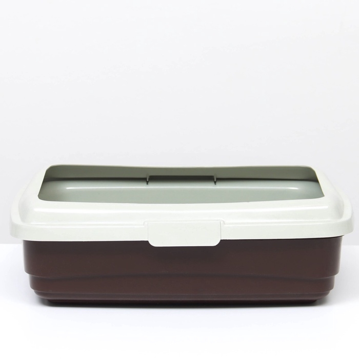 Лоток большой с сеткой и бортиком Atlantis  Лоток большой с сеткой и бортиком Atlantis "Стандарт", 43 х 33 х 12,5 см, шоколад