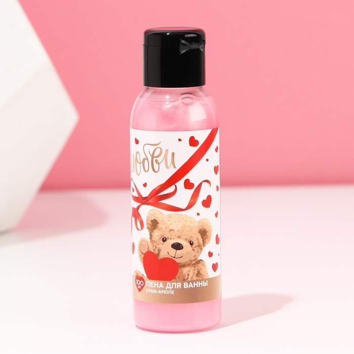Пена для ванны «Любви», 100 мл, аромат крема-брюле, ЧИСТОЕ СЧАСТЬЕ Пена для ванны «Любви», 100 мл, аромат крема-брюле, ЧИСТОЕ СЧАСТЬЕ