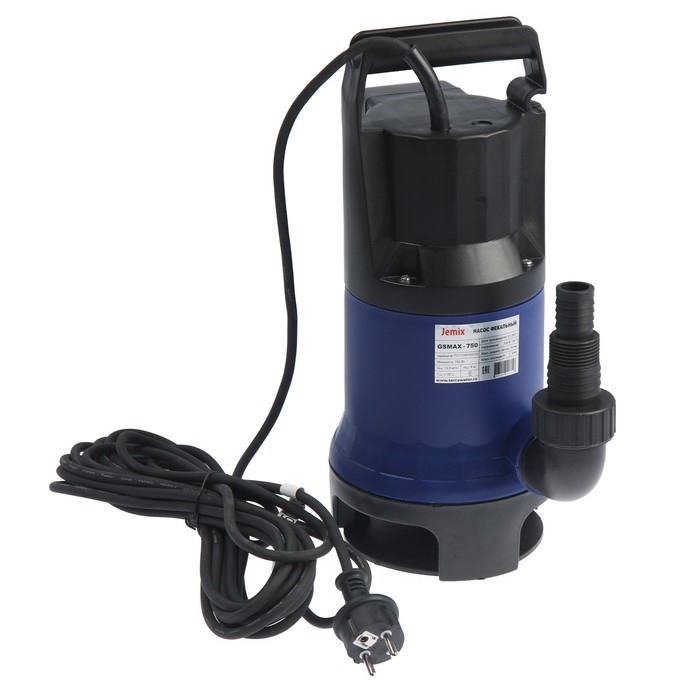 Насос фекальный JEMIX GSMAX-750, 750 Вт, напор 8 м, 208 л/мин, диаметр частиц 35 мм Насос фекальный JEMIX GSMAX-750, 750 Вт, напор 8 м, 208 л/мин, диаметр частиц 35 мм