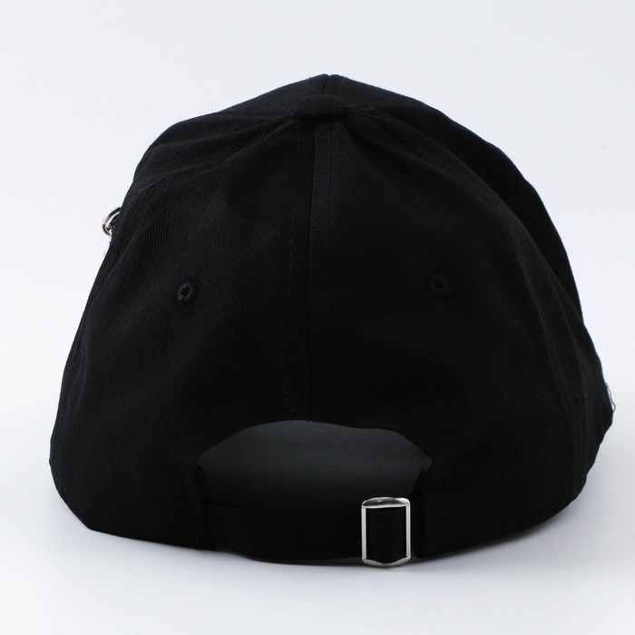 Кепка женская с кольцами, цвет чёрный, р-р 56