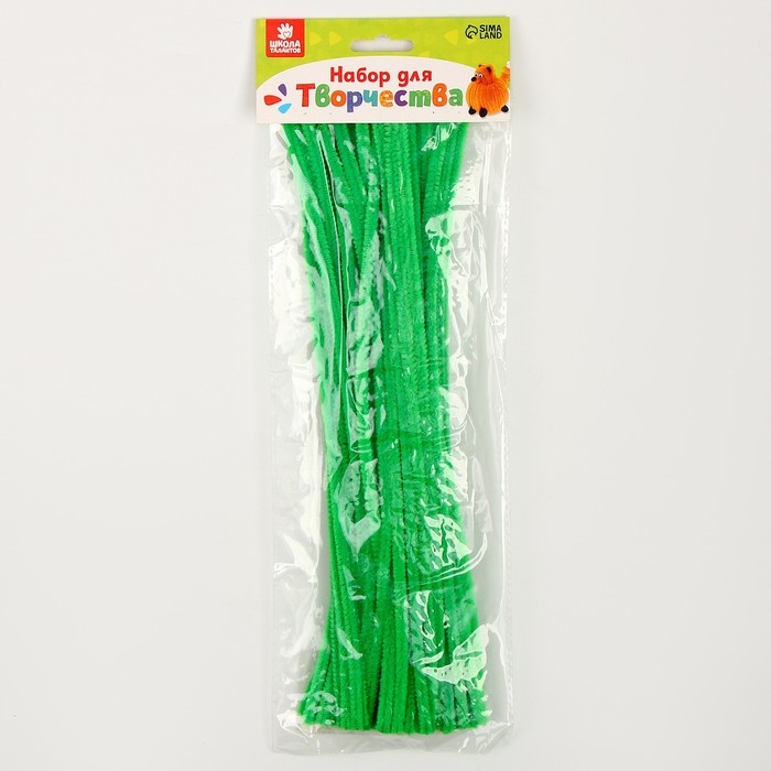 Проволока с ворсом для поделок и декорирования, набор 50 шт., цвет светло-зелёный Проволока с ворсом для поделок и декорирования, набор 50 шт., цвет светло-зелёный