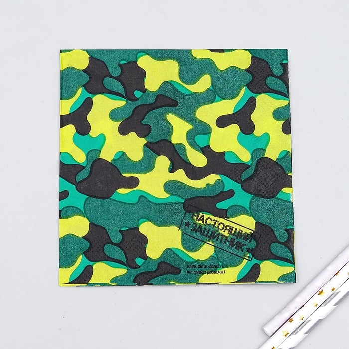 Салфетки бумажные «Настоящий защитник», 25х25 см, набор 20 шт. Салфетки бумажные «Настоящий защитник», 25х25 см, набор 20 шт.