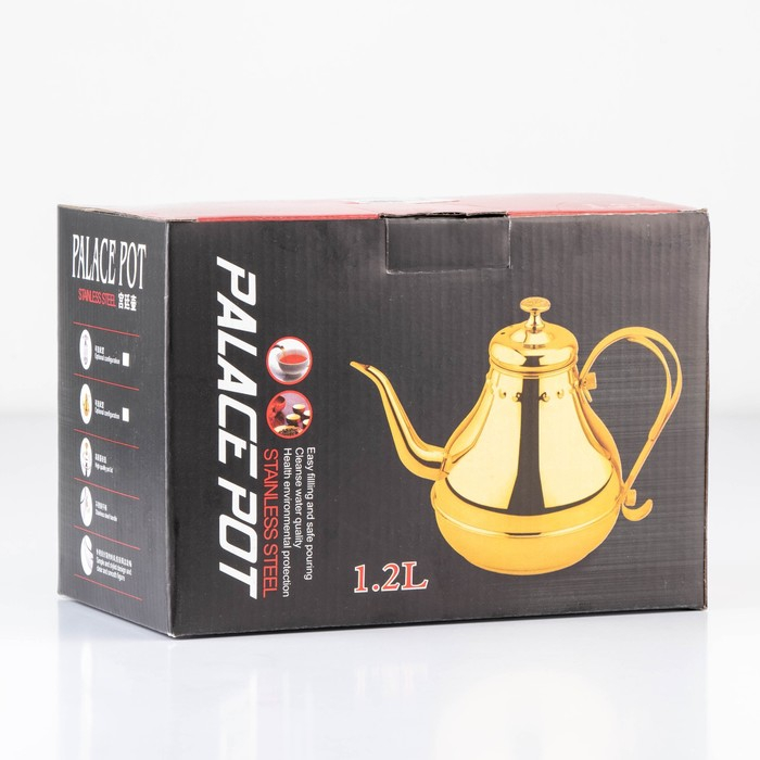 Чайник заварочный из нержавеющей стали «Леранс», 1,1 л, металлическое сито, цвет хромированный Чайник заварочный из нержавеющей стали «Леранс», 1,1 л, металлическое сито, цвет хромированный