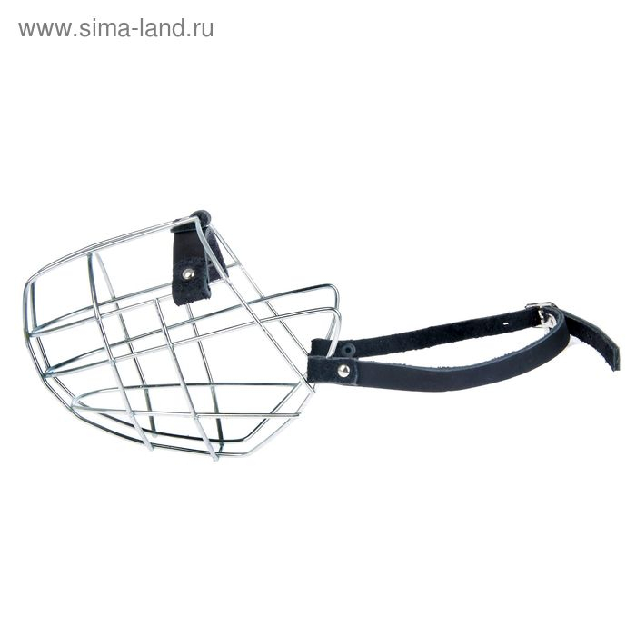 Намордник металлический Зооник №5 (немецкая овчарка, терьер), ДС 12 см, ОМ 38 см, микс Намордник металлический Зооник №5 (немецкая овчарка, терьер), ДС 12 см, ОМ 38 см, микс