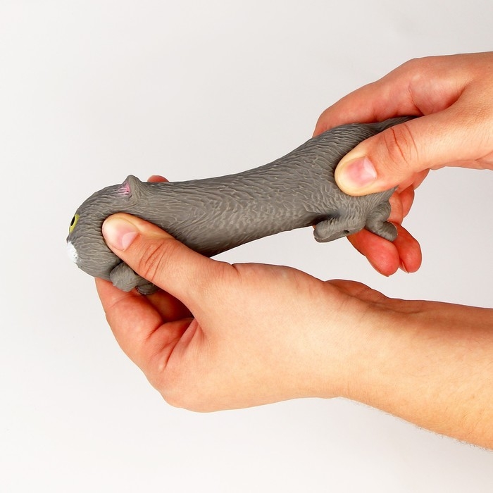 Мялка-антистресс тянучка «Котик» + подарок, с песком Мялка-антистресс тянучка «Котик» + подарок, с песком