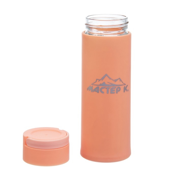 Бутылка для воды, 400 мл,  Бутылка для воды, 400 мл, "Мастер К", стеклянная