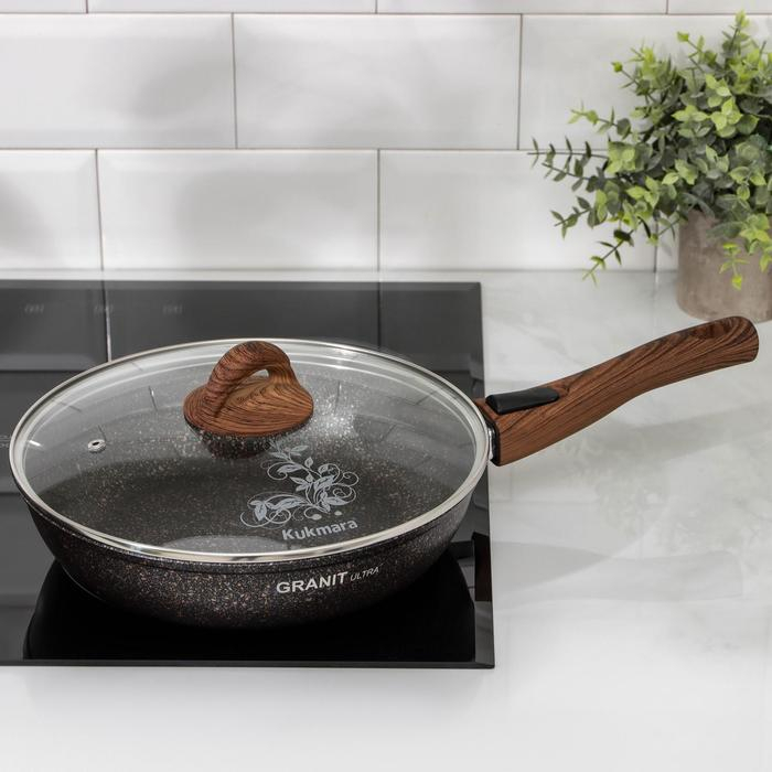 Сковорода Granit ultra, d=26 см, стеклянная крышка, антипригарное покрытие, съёмная ручка Сковорода Granit ultra, d=26 см, стеклянная крышка, антипригарное покрытие, съёмная ручка